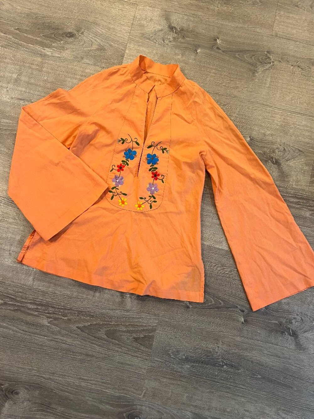 Vintage Handmade Embroidered 70's Shirt